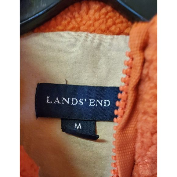 Lands End Sherpa Jacket Quarter Zip Women's Size M - Picture 2 of 3